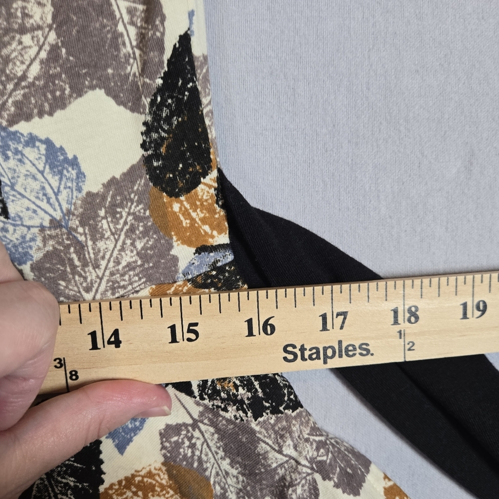 Effie's Heart Women's Fit & Flare Retro Dress Fall Leaf Print Pockets Size L - Picture 13 of 13